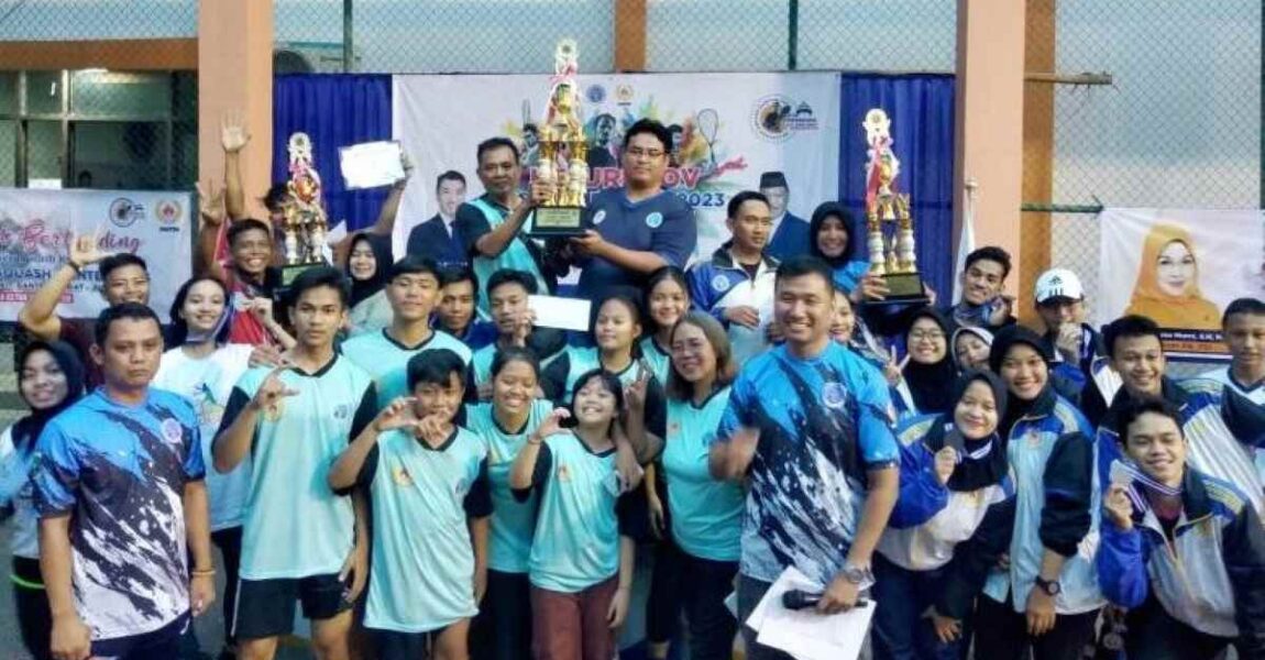 Raih 3 Emas, 4 Perak dan 2 Perunggu, Squash Tangsel Rebut Juara Umum di Kejurprov Squash Banten 2023